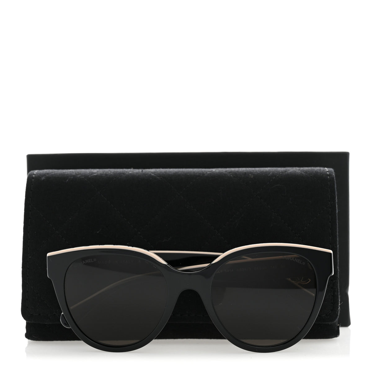 Acetate CC Butterfly Sunglasses 5414 Black Beige