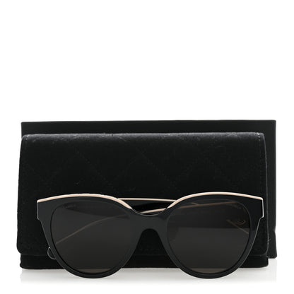 Chanel Acetate CC Butterfly Sunglasses 5414 Black Beige 9 of 9