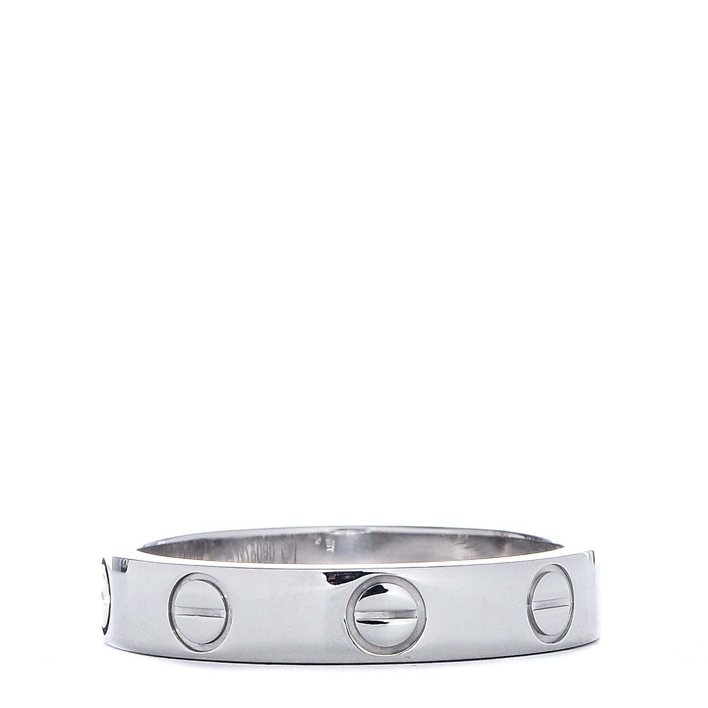 18K White Gold 3.5mm LOVE Wedding Band Ring 49 5