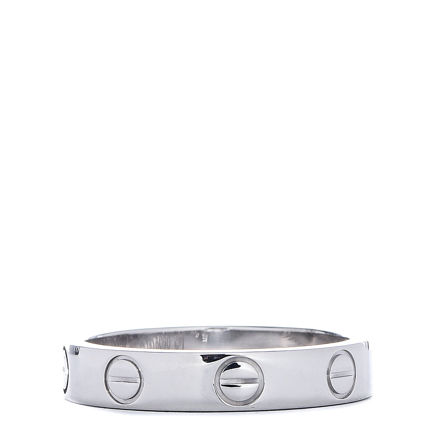 Cartier 18K White Gold 3.5mm LOVE Wedding Band Ring 49 5 3 of 4