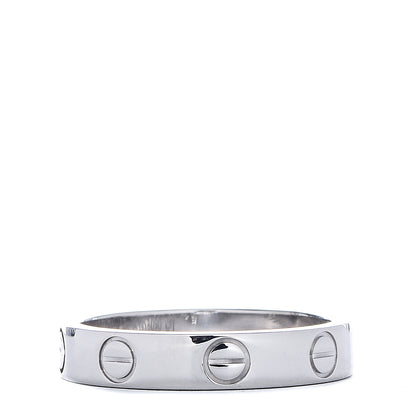 Cartier 18K White Gold 3.5mm LOVE Wedding Band Ring 49 5 3 of 4