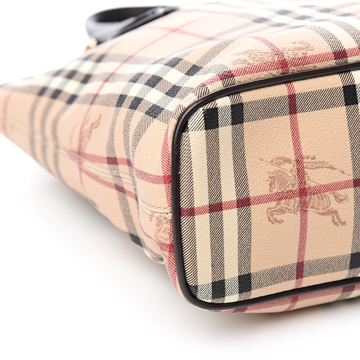 Burberry Haymarket Check Small Onslow Tote Chocolate 9 of 11