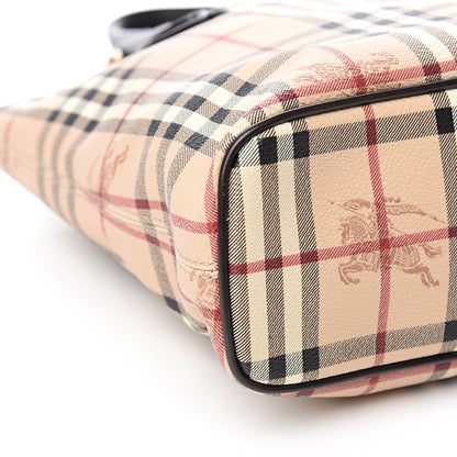 Burberry Haymarket Check Small Onslow Tote Chocolate 9 of 11