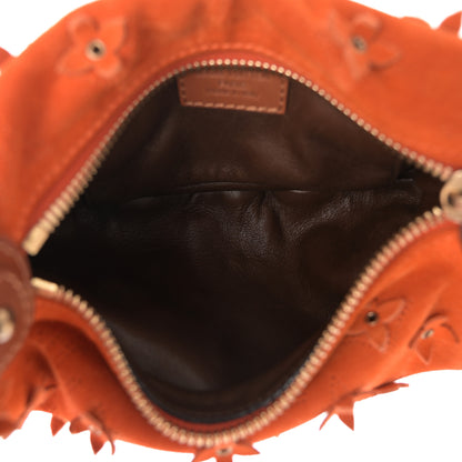 Louis Vuitton Suede Mahina Fleurs Onatah PM Orange 5 of 9