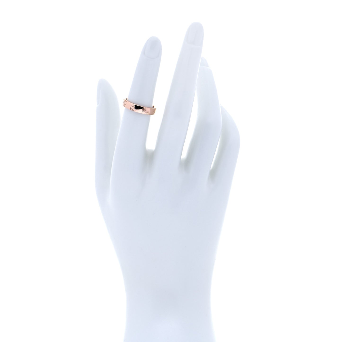 18K Pink Gold 4mm Happy Birthday Band Ring 50 5.25