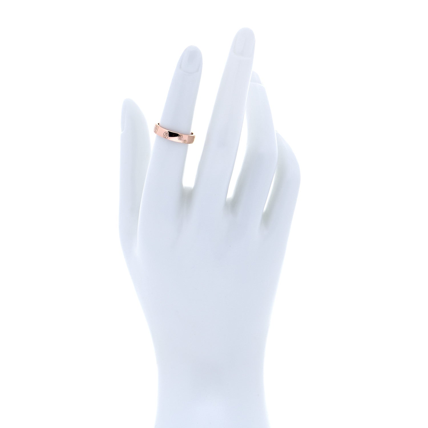 Cartier 18K Pink Gold 4mm Happy Birthday Band Ring 50 5.25 2 of 4