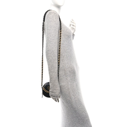 Chanel Lambskin Quilted Chanel 19 Round Clutch With Chain Black 2 of 10