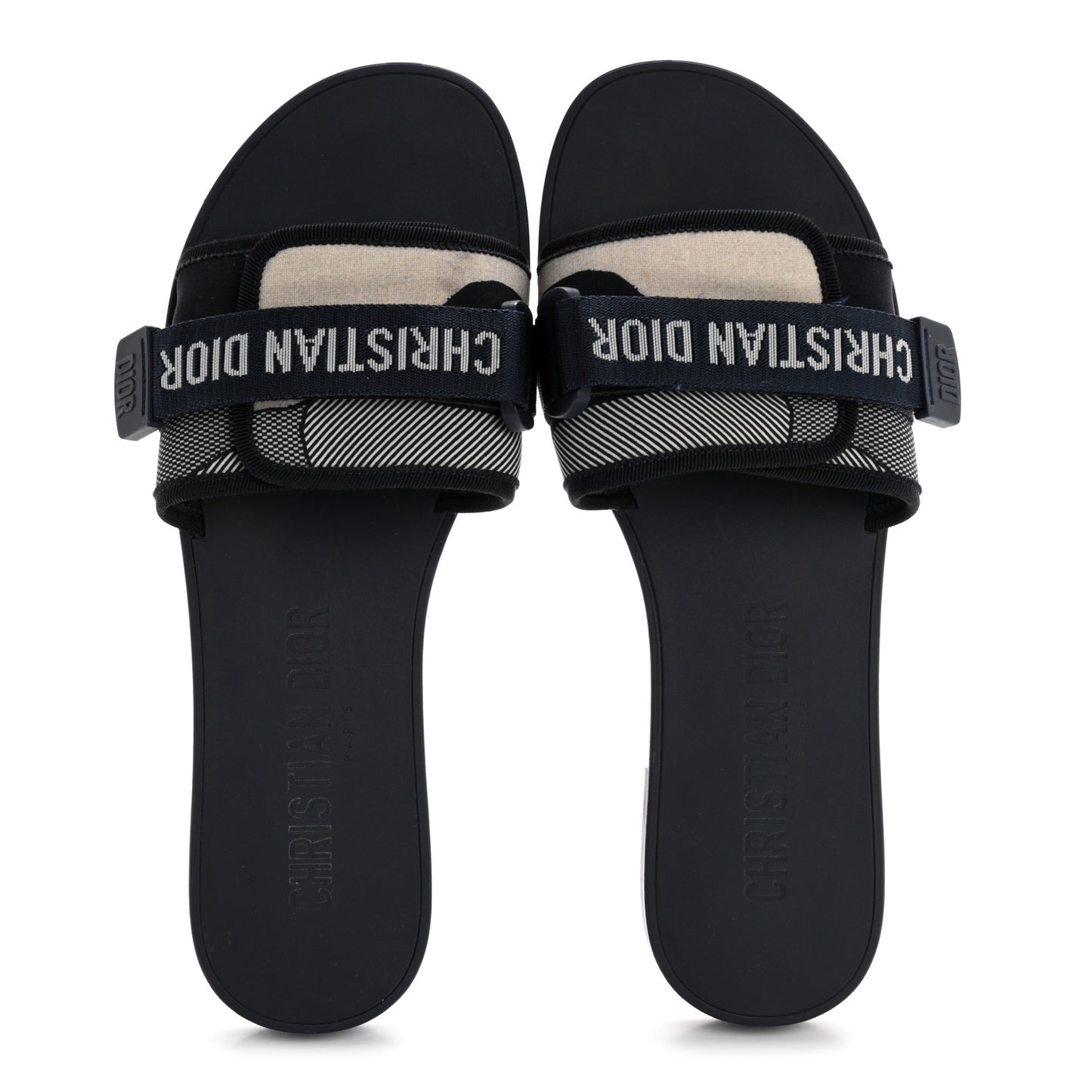 Technical Stretch Fabric Camouflage Dio(r)evolution Slide Sandals 41 Deep Blue
