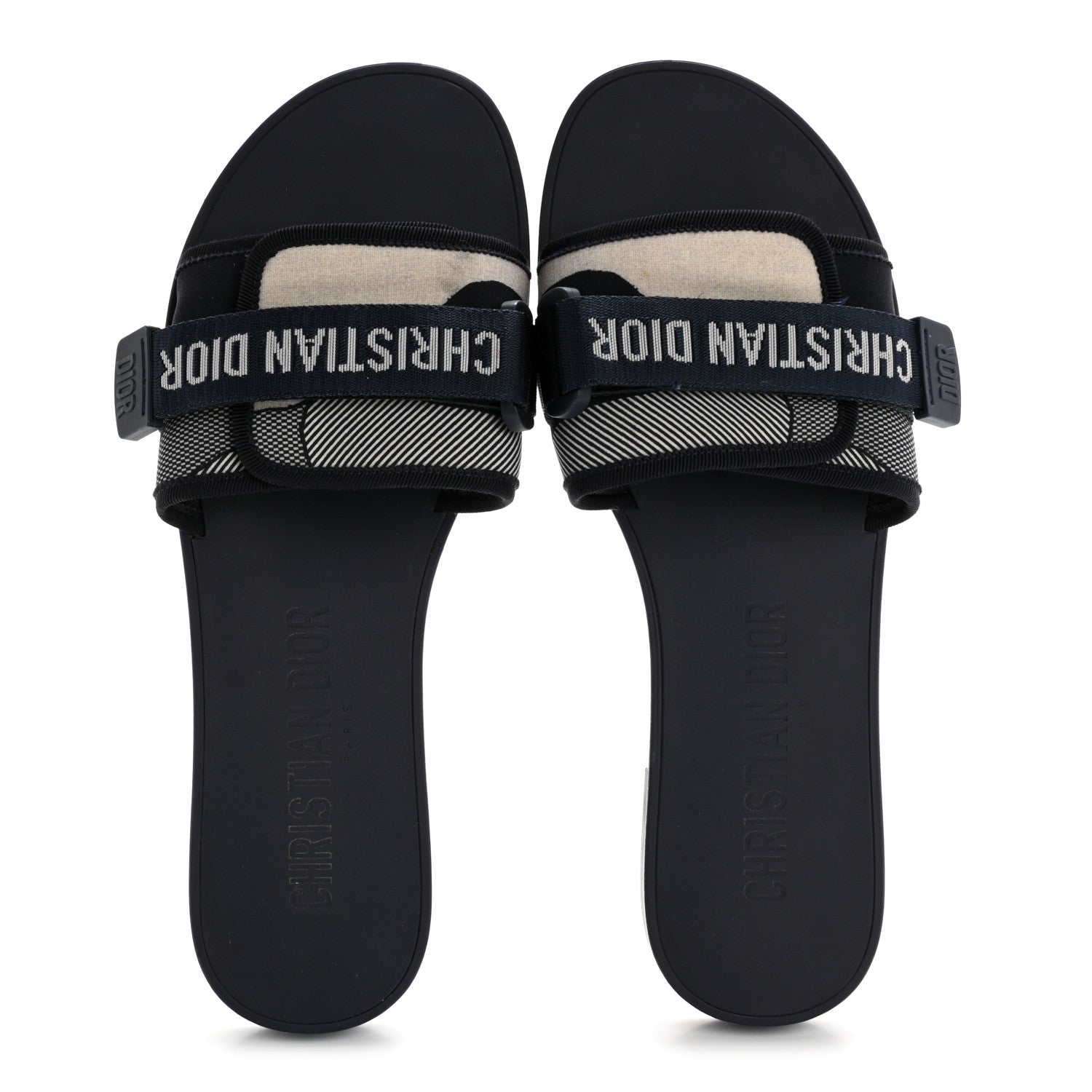 Christian Dior Technical Stretch Fabric Camouflage Dio(r)evolution Slide Sandals 41 Deep Blue 3 of 20