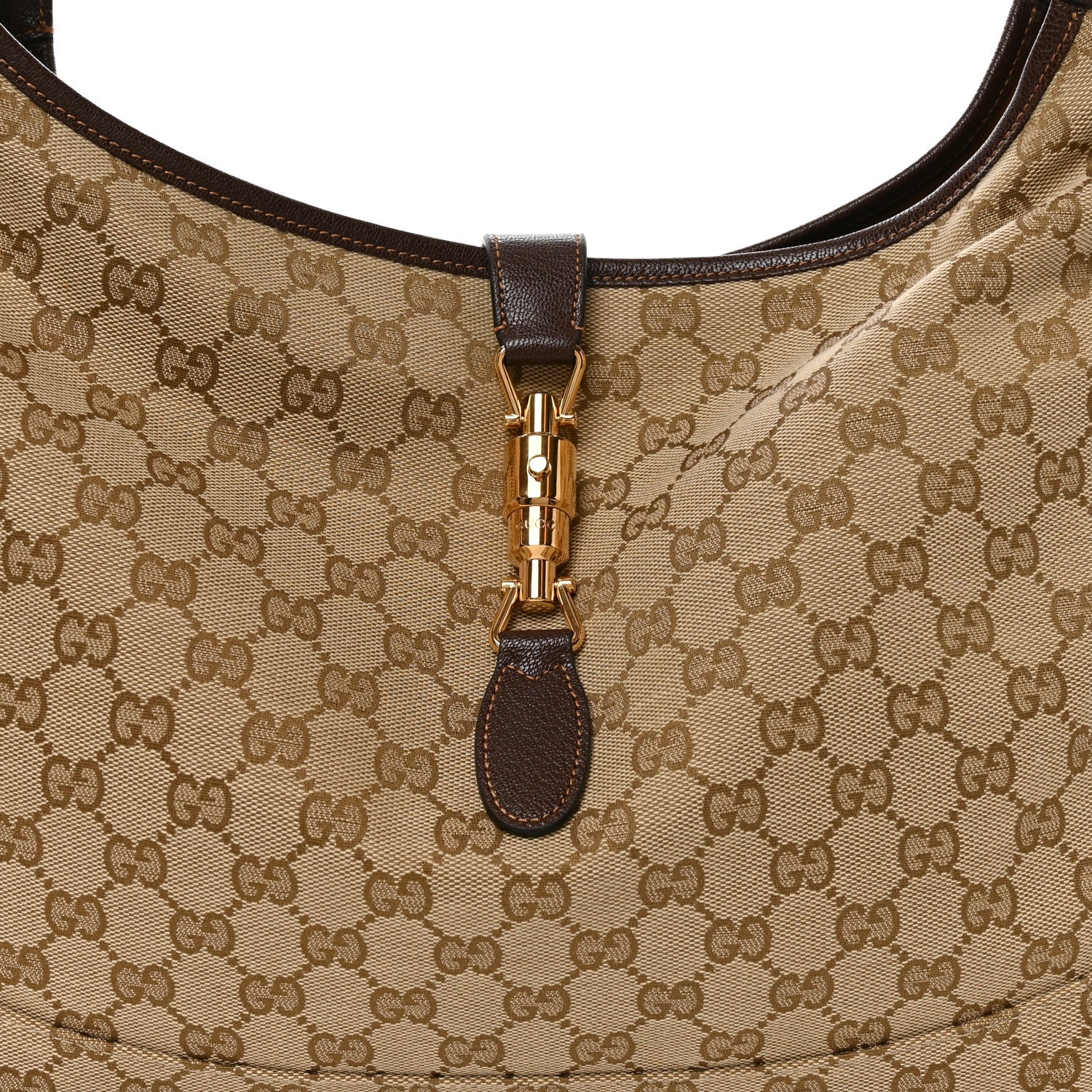 Gucci Calfskin Large Jackie 1961 Shoulder Bag Sand And Brown 8 of 10