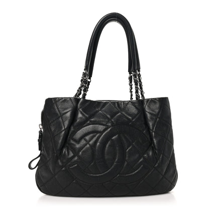 Chanel Caviar Quilted CC Zip Around Shoulder Bag Black 1 of 10
