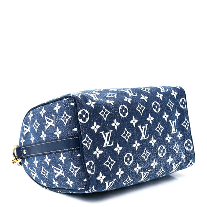 Louis Vuitton Monogram Jacquard Denim Speedy Bandouliere 25 Bleu 4 of 11