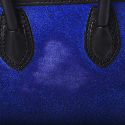 Celine Pony Hair Nano Tri-Color Luggage Royal Blue 8 of 10