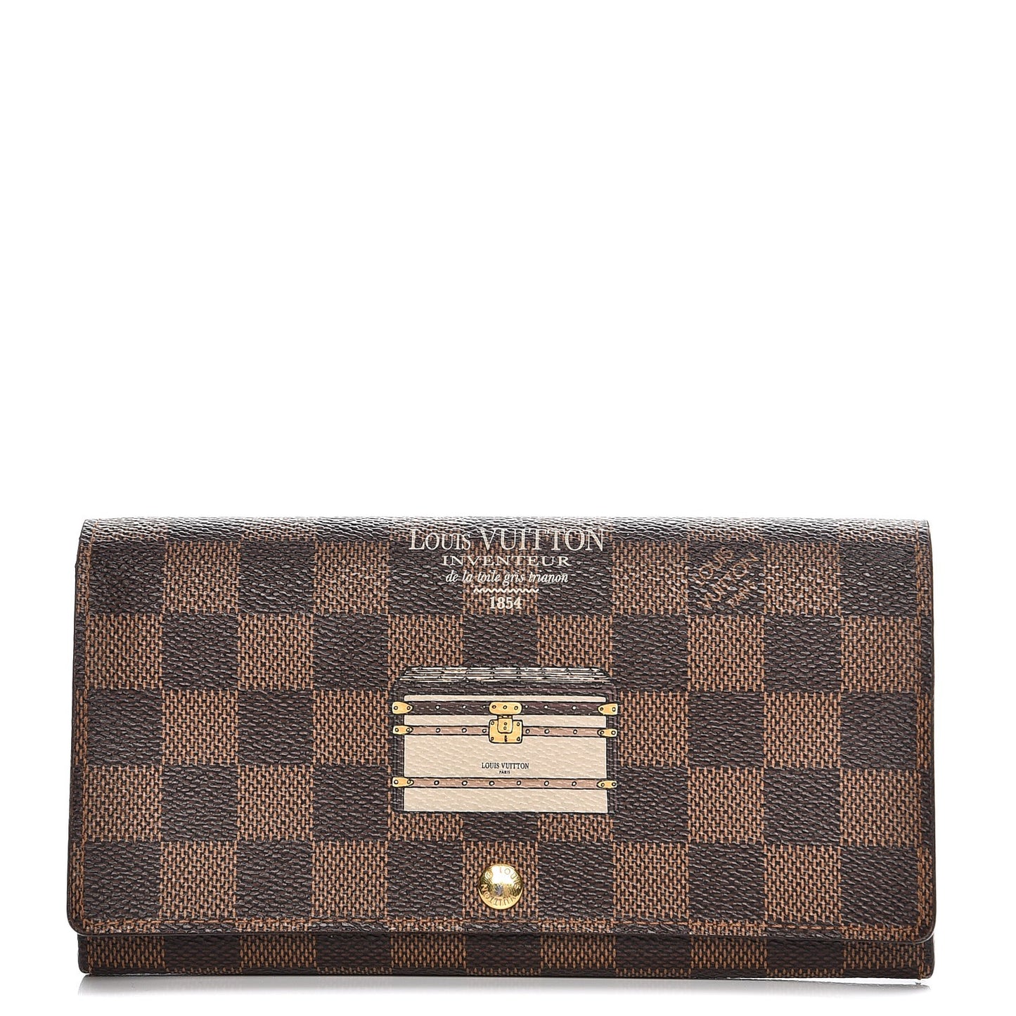 Damier Ebene Trunks and Locks Sarah Wallet