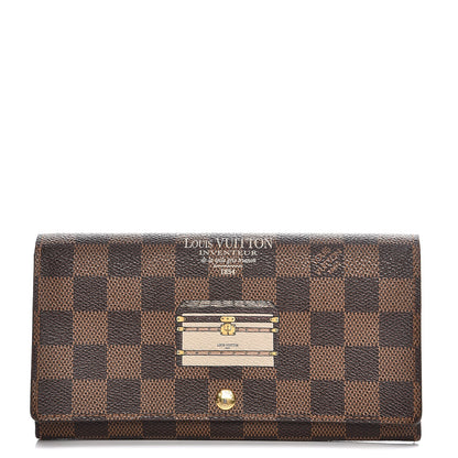 Louis Vuitton Damier Ebene Trunks and Locks Sarah Wallet 1 of 9