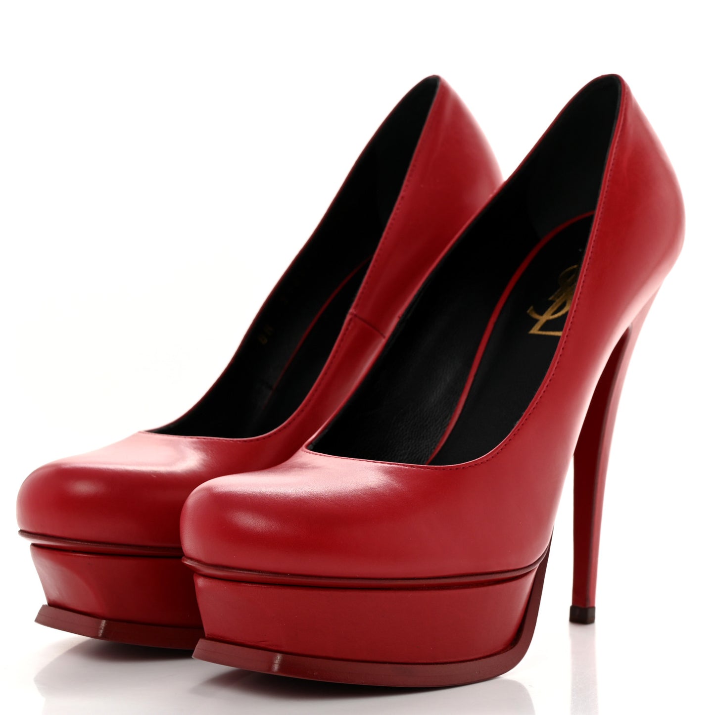 Seta Calfskin Tribute 105 Platform Pumps 37.5 Rouge Orient