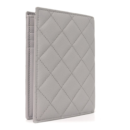 Chanel Caviar Quilted CC Passport Holder Grey 3 of 8