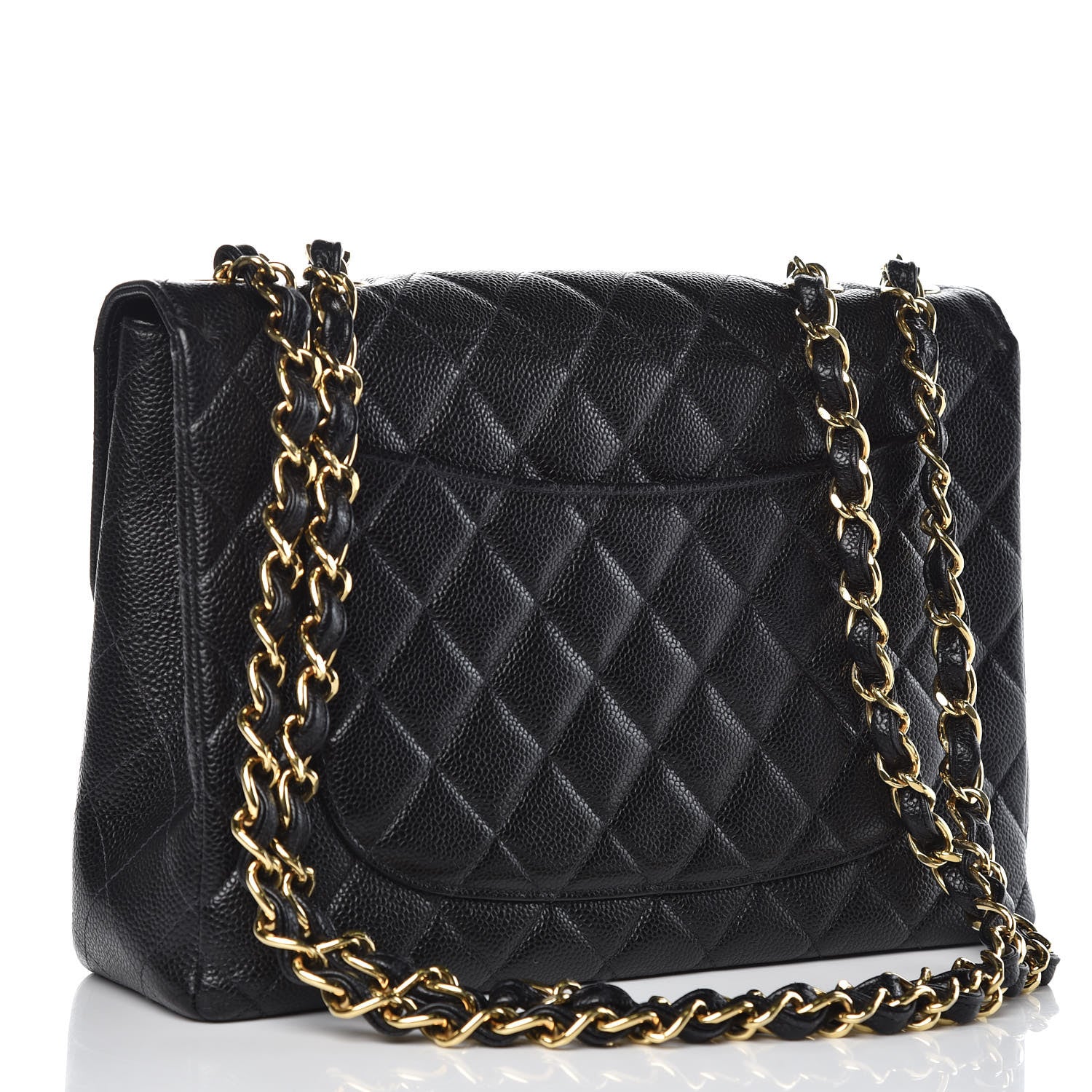 Chanel Caviar Quilted Jumbo Single Flap Black 3 of 11