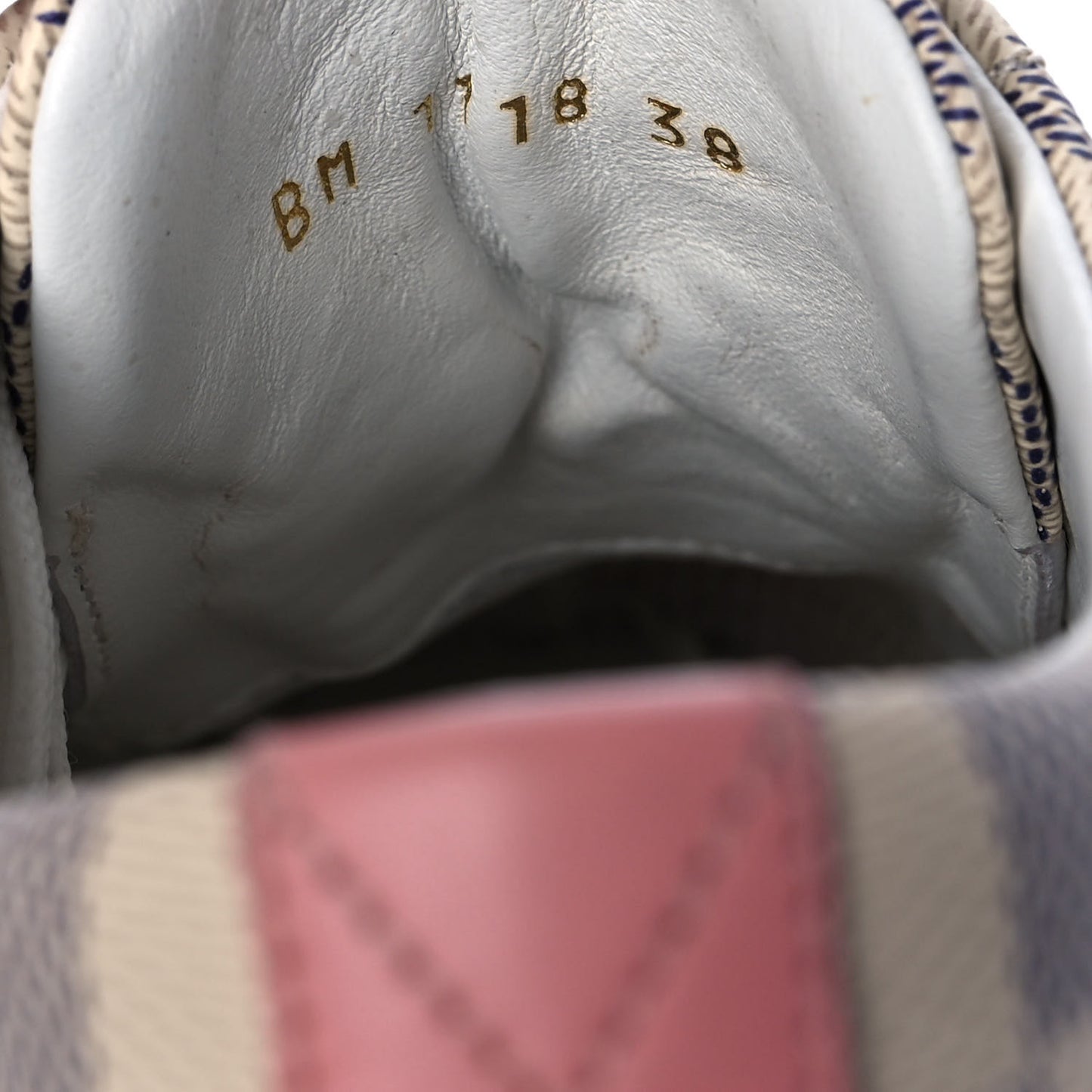 Damier Azur Stellar Sneakers 38 Rose Ballerine