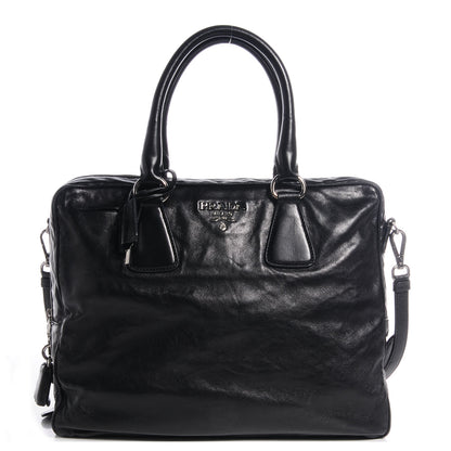 Prada Nappa Leather Antique Satchel Nero Black 1 of 10