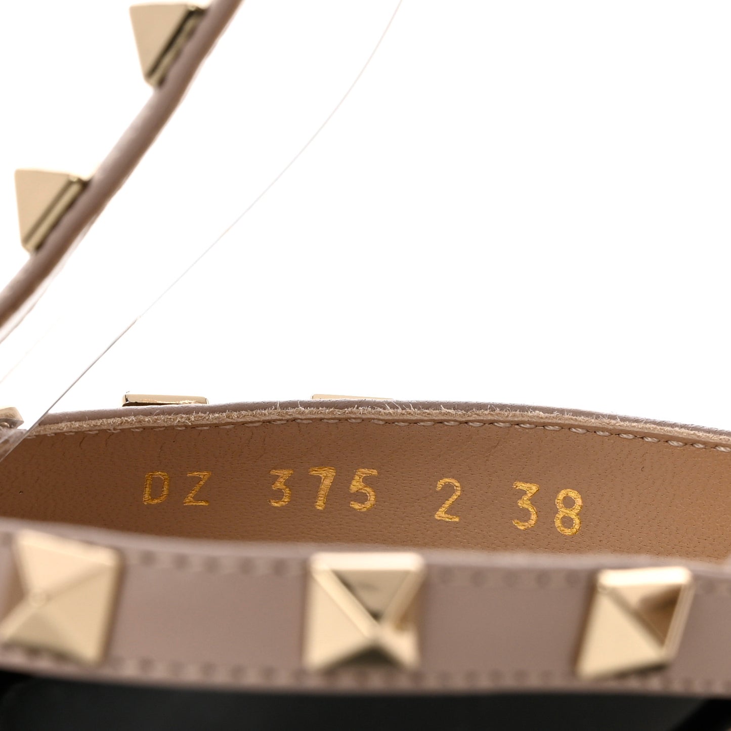 Patent Nappa Rockstud Ankle Strap 65mm Pumps 38 Black Poudre