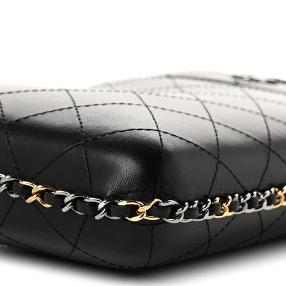 Chanel Lambskin Quilted Chain Around Phone Holder Black 10 of 10