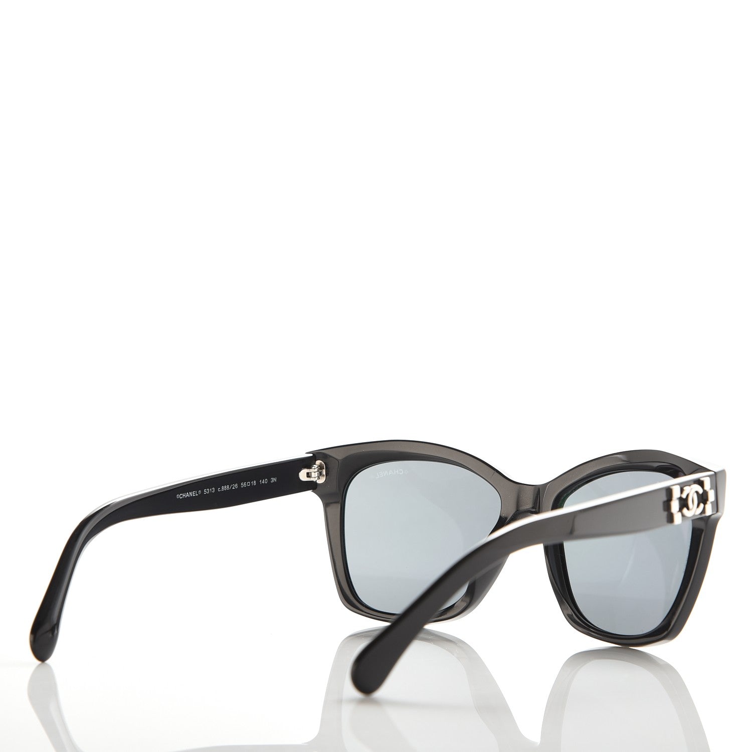 Chanel CC Butterfly Signature Sunglasses 5313 Black 4 of 9