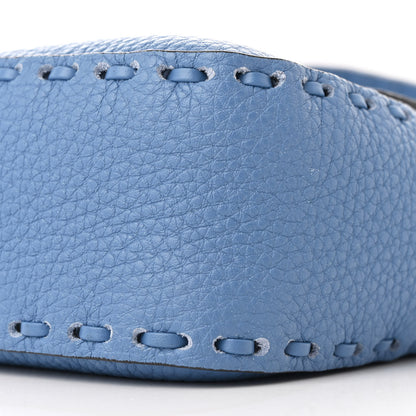 Fendi Cuoio Roma Sellerissima Nappa Sintetica Tape Stitch Baguette Placca Argento Blue 10 of 10