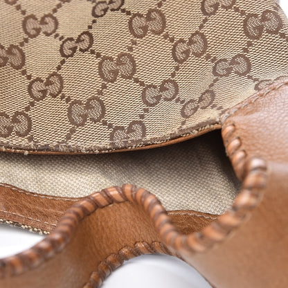 Gucci Monogram Medium New Jackie Shoulder Bag Brown 10 of 13
