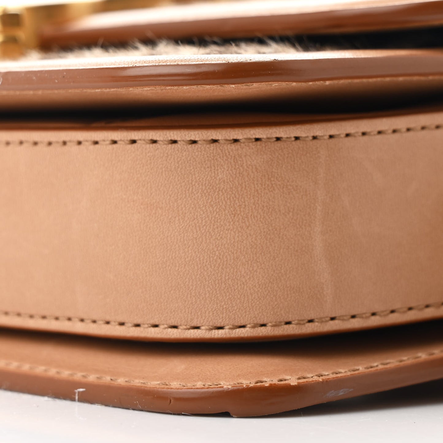 Calfskin Hair Leopard Print Small Solferino Satchel Dust White