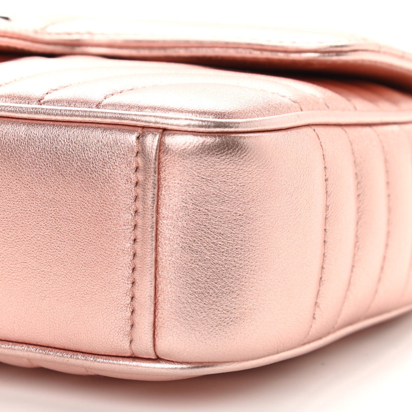 Nappa Impunture Diagramme Small Chain Flap Shoulder Bag Rosa Mordore