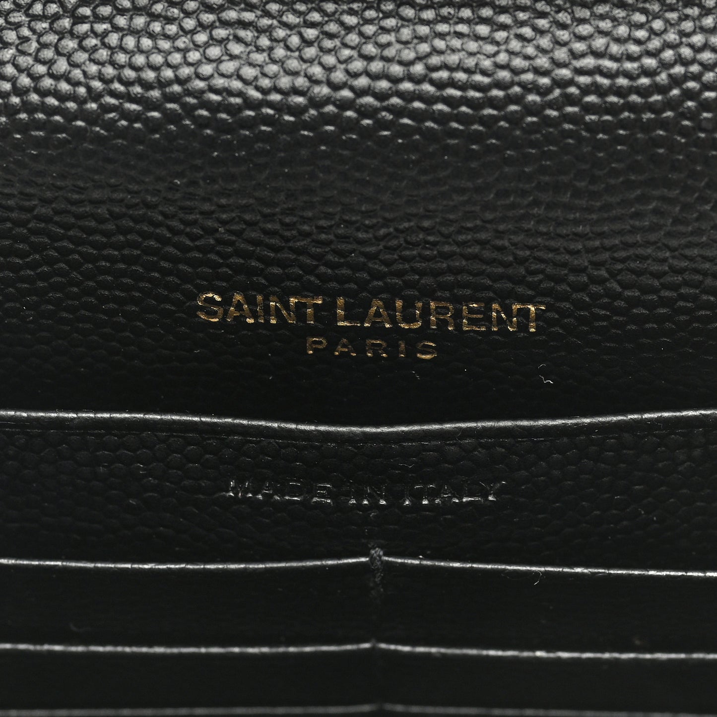 Grain De Poudre Matelasse Chevron Monogram Chain Wallet Black