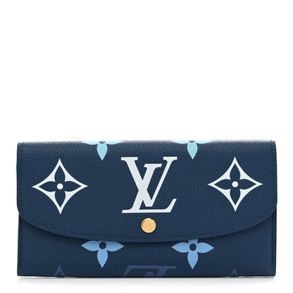Louis Vuitton Empreinte Monogram Giant Emilie Wallet Gradient Blue 1 of 6