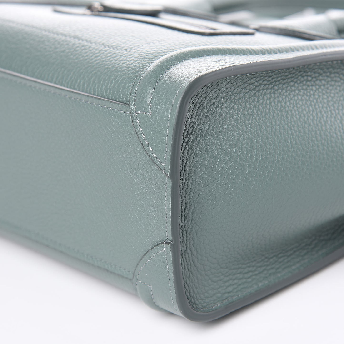 Drummed Calfskin Nano Luggage Celadon