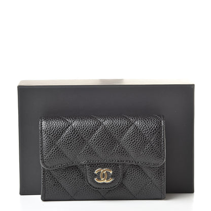 Chanel Caviar Quilted Flap Card Holder Wallet Black 9 of 9