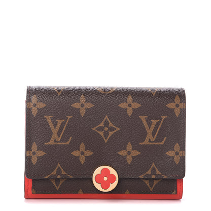 Louis Vuitton Monogram Flore Compact Wallet Coquelicot 1 of 5
