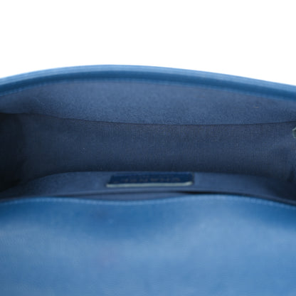 Chanel Caviar Quilted Medium Boy Flap Blue 5 of 14