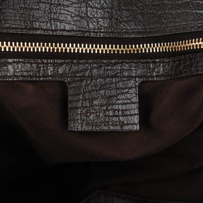 Gucci Monogram Large Horsebit Chain Hobo Dark Brown 6 of 8