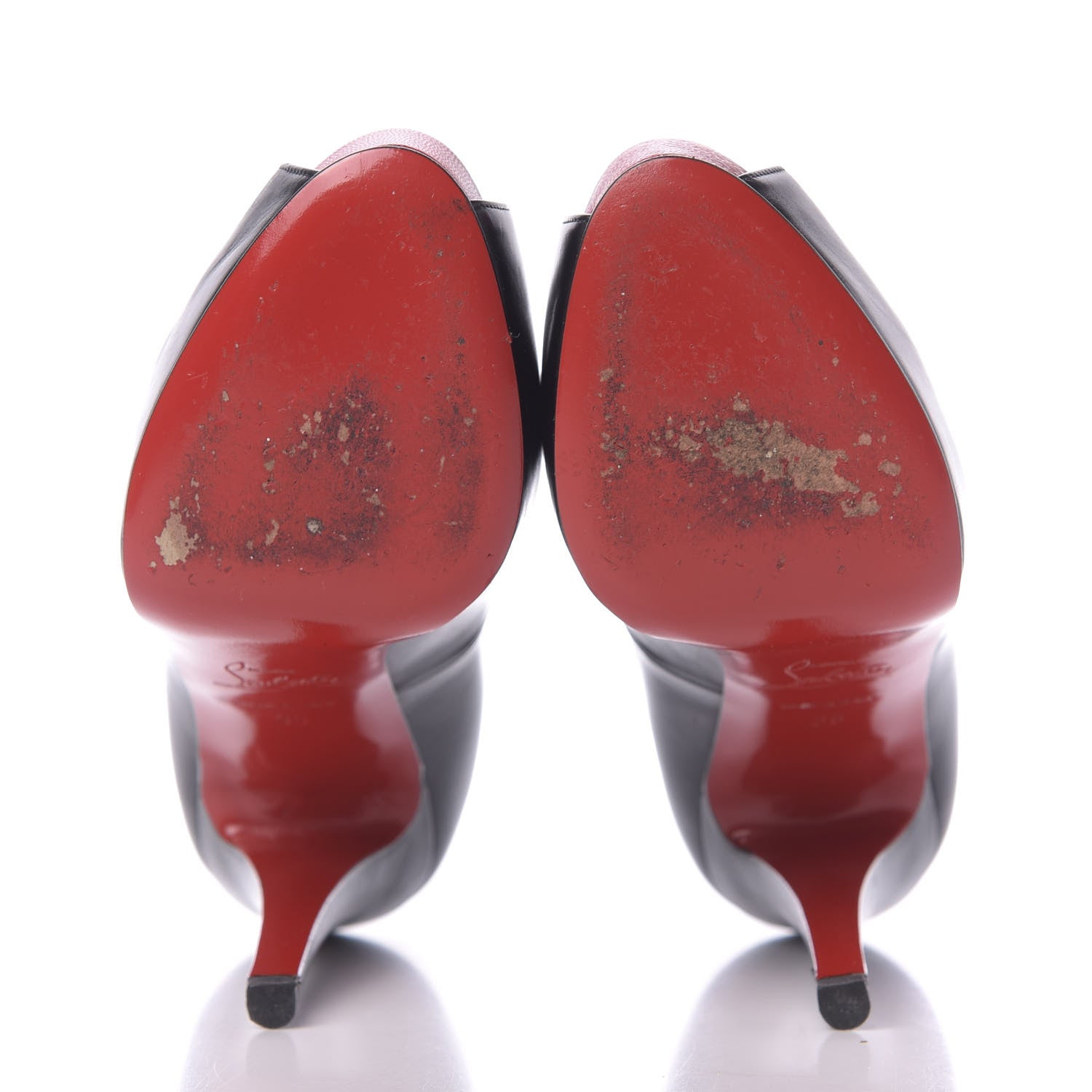 Christian Louboutin Kid Very Prive 120 Pumps 35 Black Red 6 of 11