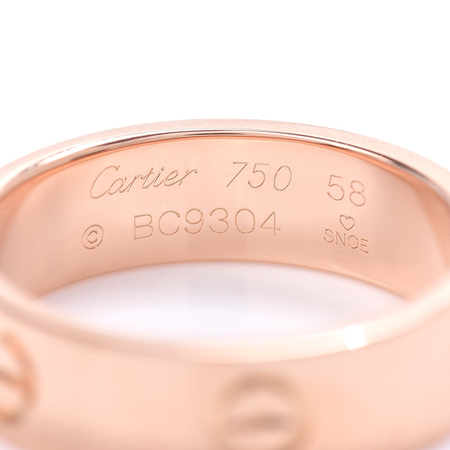 Cartier 18K Pink Gold 5.5mm LOVE Ring 58 8.25 4 of 4