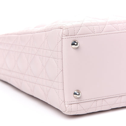 Christian Dior Lambskin Cannage Large Lady Dior Rose Poudre 7 of 13