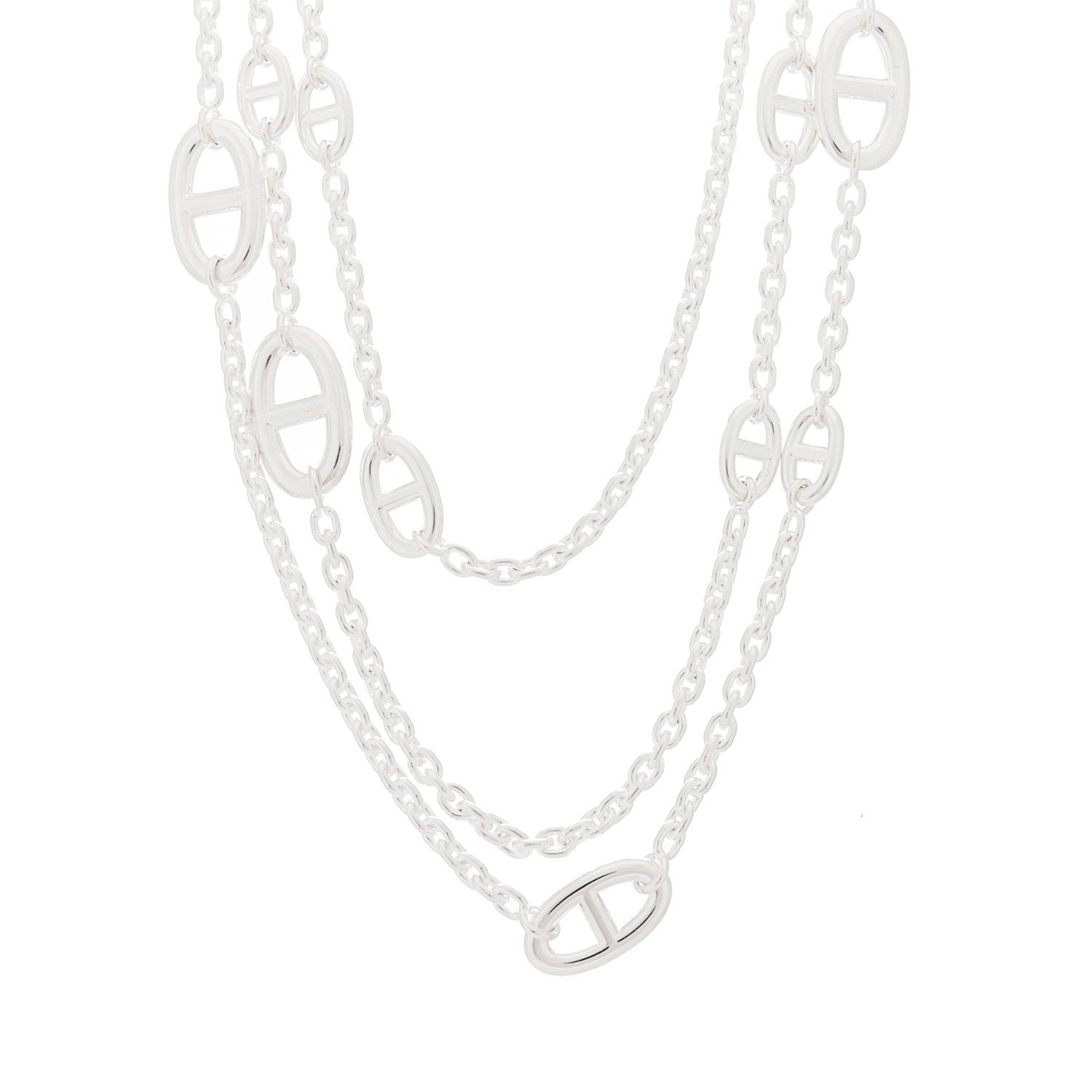 Hermes Sterling Silver Farandole Necklace 160 1 of 6