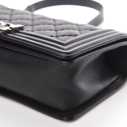 Chanel Calfskin Double Stitch Medium Boy Flap Black 10 of 11