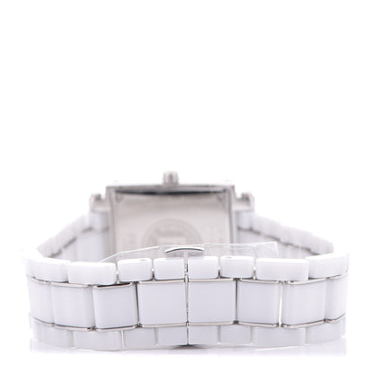 Fendi Stainless Steel Ceramic Diamond Bezel 30mm Quadro Quartz Watch White 4 of 7