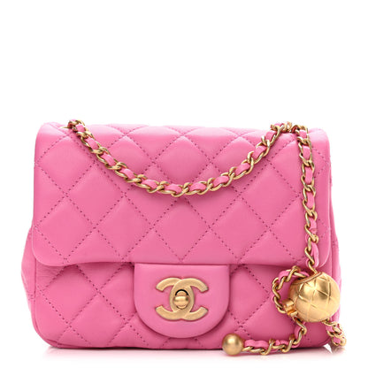 Chanel Lambskin Quilted Mini Pearl Crush Flap Pink 1 of 10