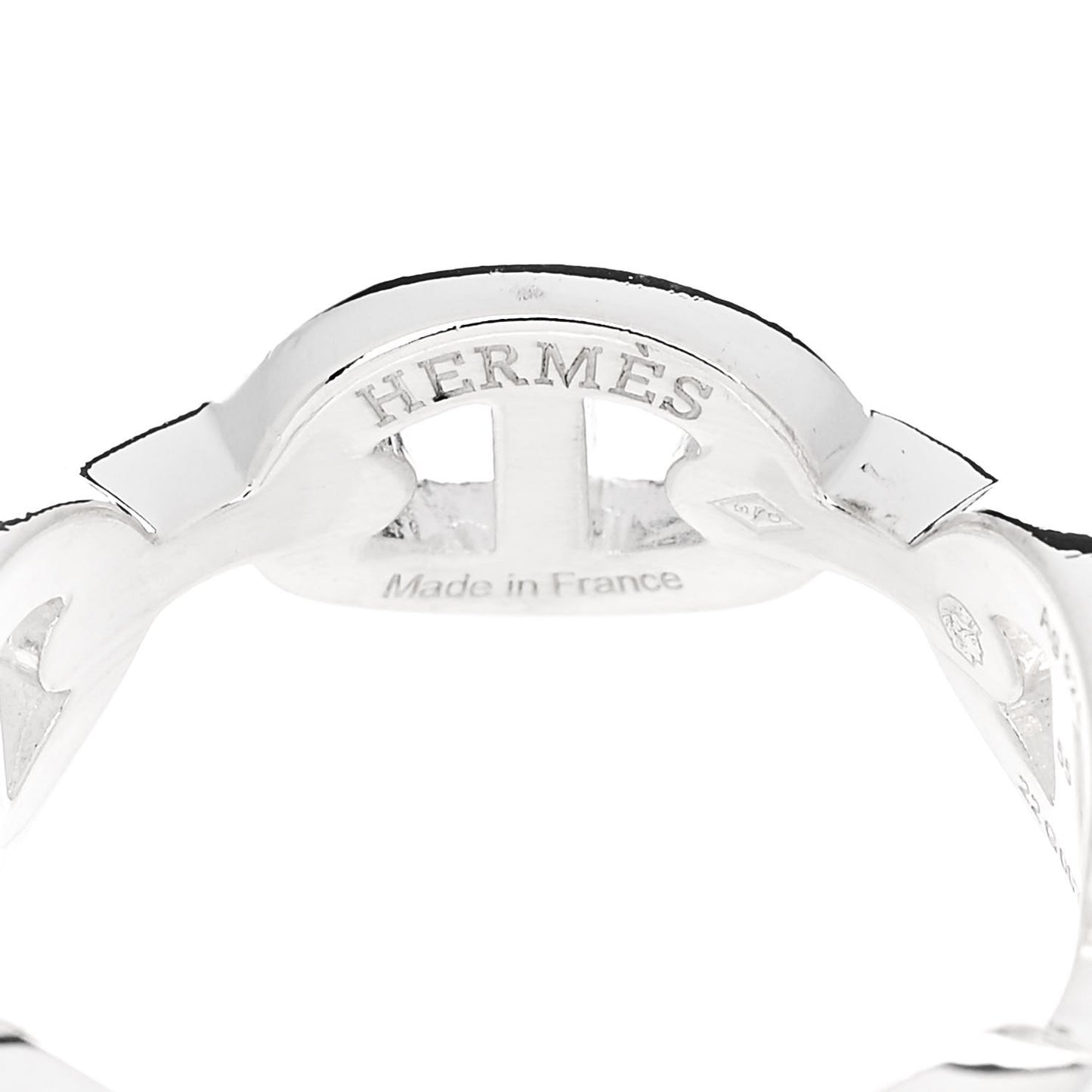 Sterling Silver PM Chaine d'Ancre Enchainee Band Ring 55 7.25