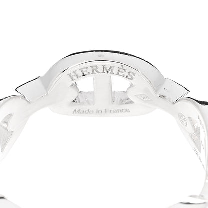 Hermes Sterling Silver PM Chaine d'Ancre Enchainee Band Ring 55 7.25 4 of 6