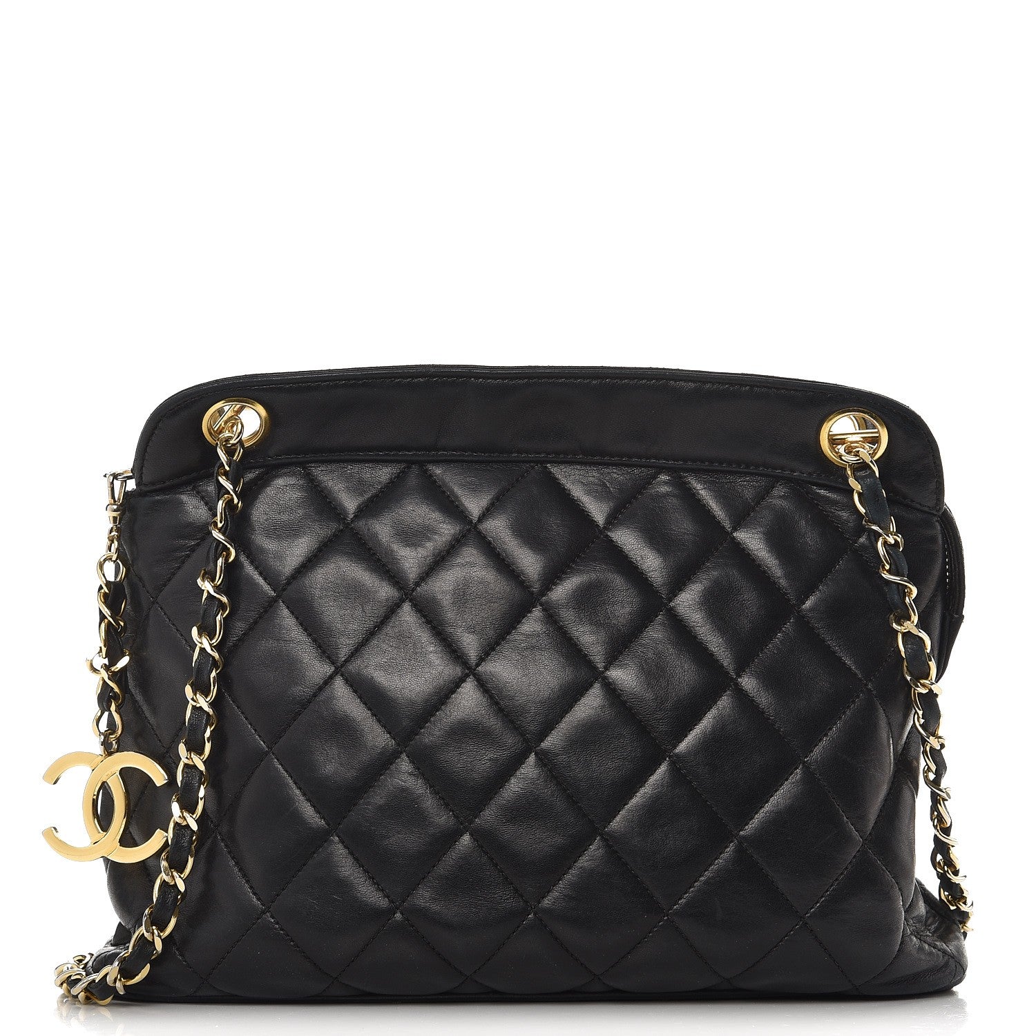 Chanel Lambskin Quilted Shoulder Bag Black 1 of 7