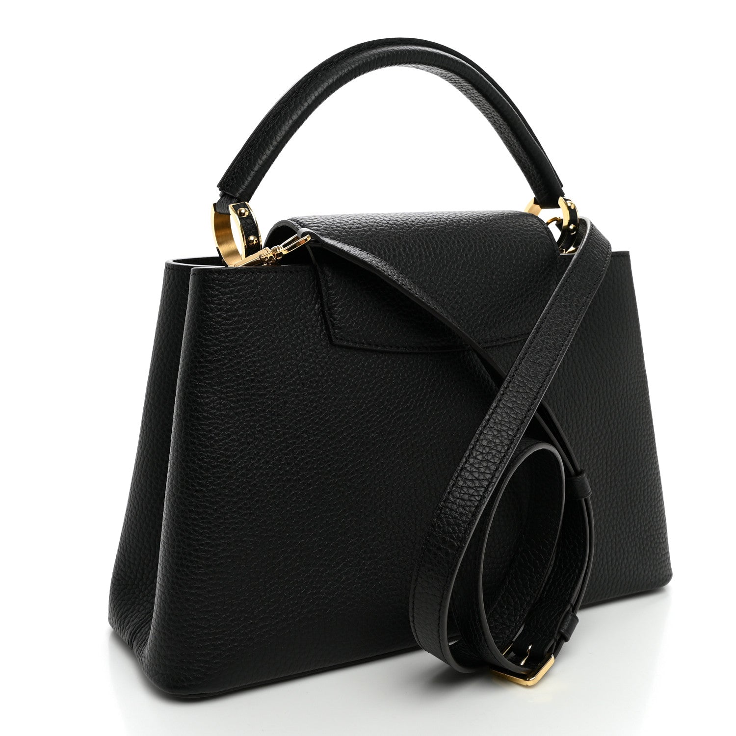 Louis Vuitton Taurillon Capucines PM Black 3 of 9