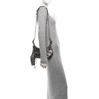 Balenciaga Metallic Agneau Arena Le Cagole Shoulder Bag XS Silver 2 of 11